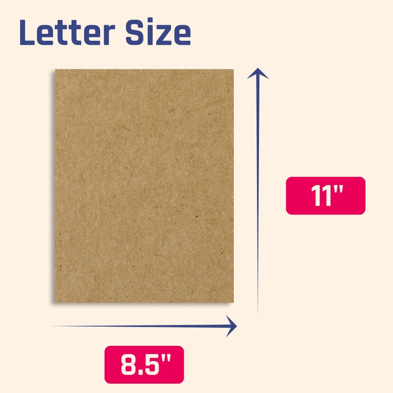 TownStix 40 Sheets, Brown Kraft Cardstock, 300 GSM (110 lb. Cover) 8.5 x 11 inches - Image 2